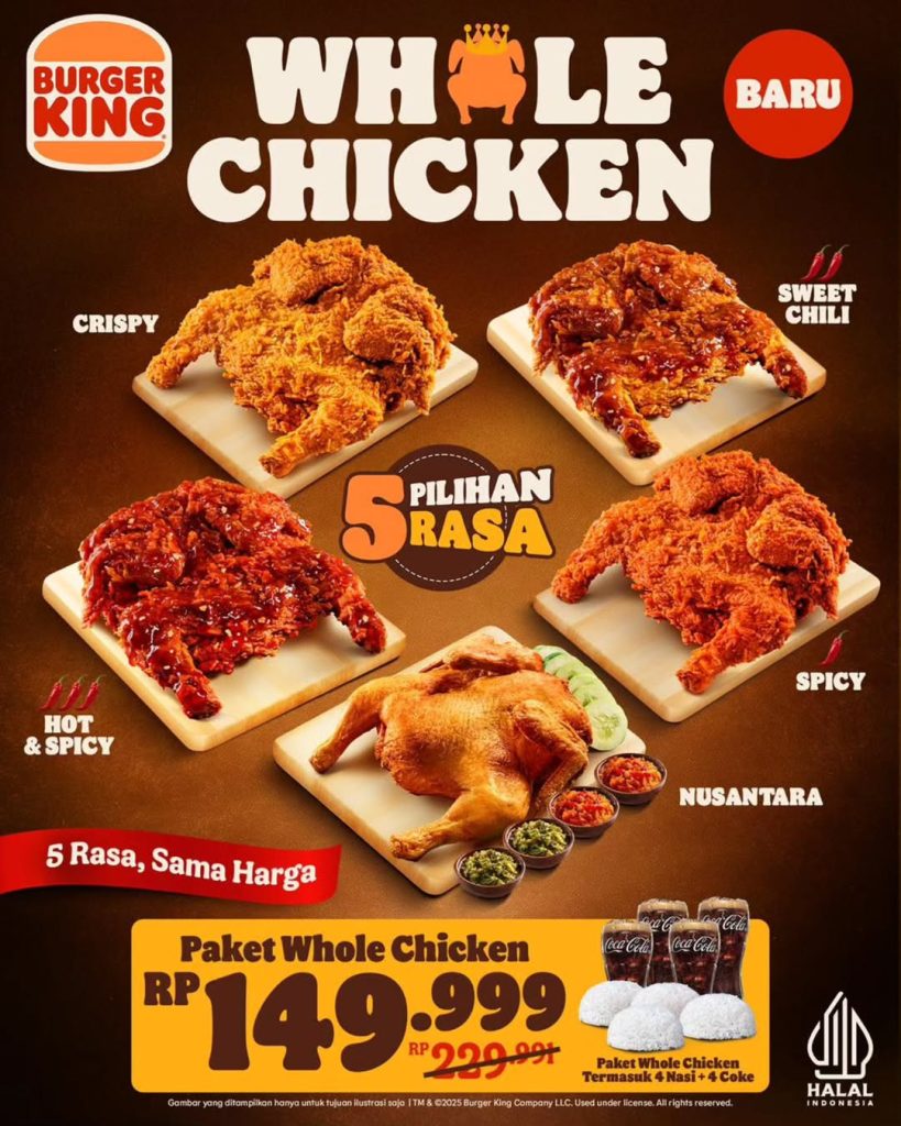 Promo Burger King Whole Chicken Rp 149.999
