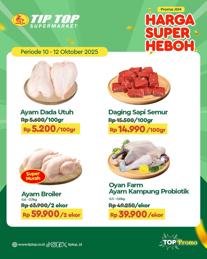 Promo Tip Top JSM Harga Super Heboh Periode `10 – 20 Oktober 2025