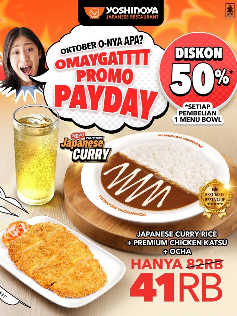 Promo Yoshinoya Payday Oktober 2025 Diskon s/d 50%