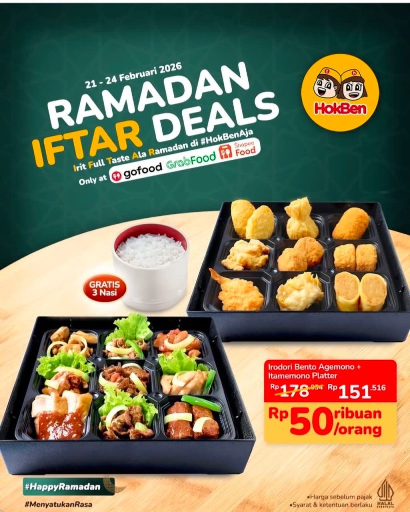 Promo Ramadan HokBen 2026: Paket Iftar Hemat Mulai 50 Ribuan