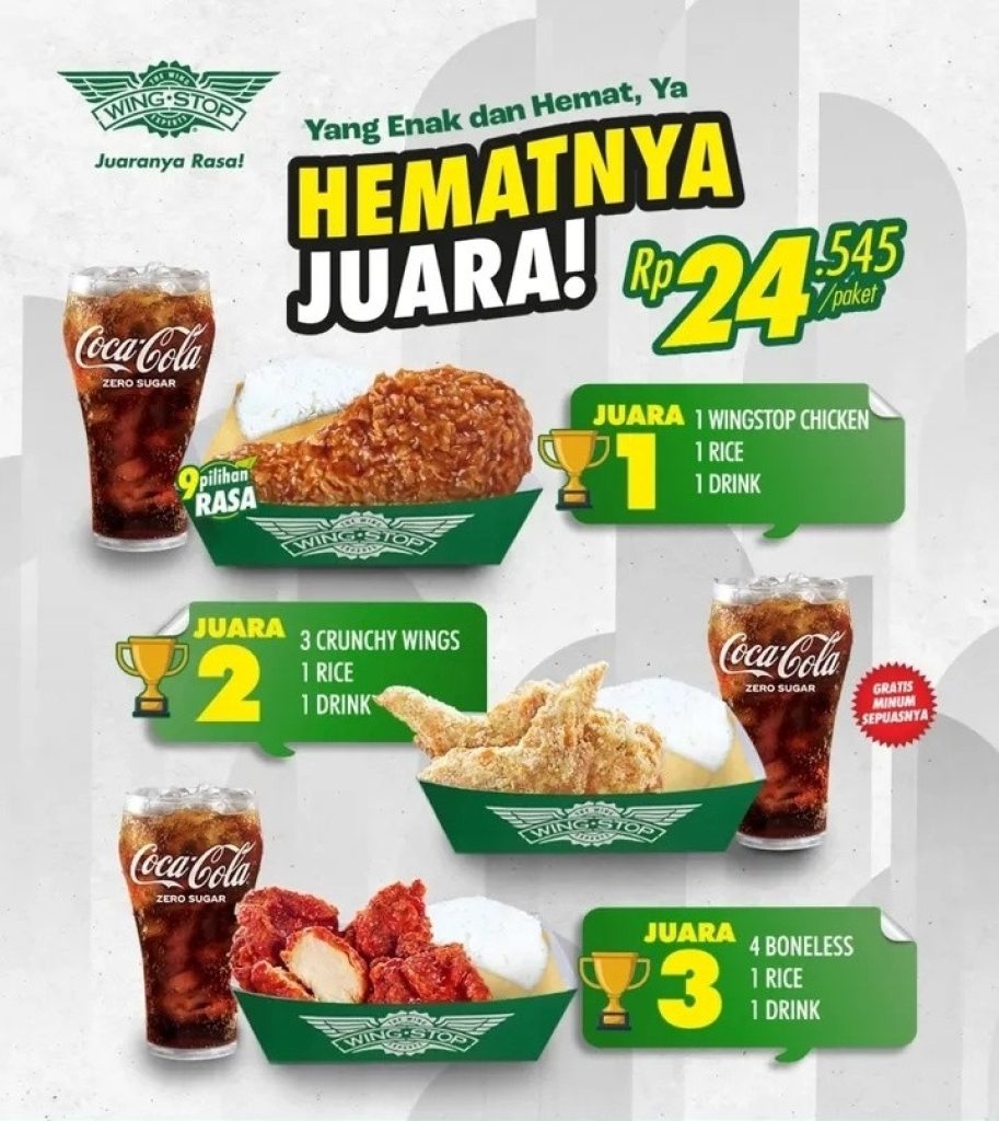 Wingstop Hematnya Juara: Paket Kenyang Mulai 24,545