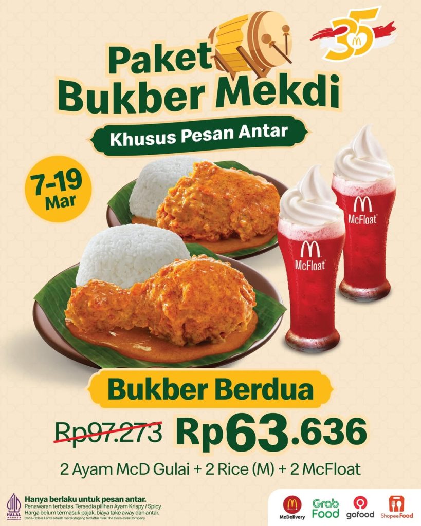 Paket Bukber Mekdi 2026 – Buka Puasa Makin Praktis & Hemat Mulai Rp32.727