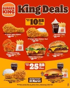 Promo King Deals Burger King Maret 2026: Makan Puas Mulai 10 Ribuan