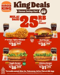 Promo Burger King April 2026: King Deals Hemat Mulai Rp 25,000